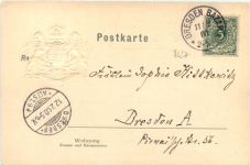 Gruss aus Sachsen - Litho - Prägekarte