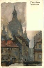 Dresden - Frauenkirche - Litho