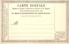 France Algerie - Carte postale 1872