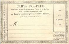 France Algerie - Carte postale 1872