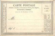 France Algerie - Carte postale 1872