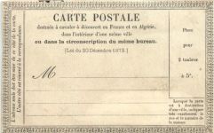 France Algerie - Carte postale 1872