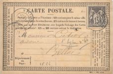 France Algerie - Carte postale 1876