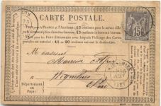 France Algerie - Carte postale 1877