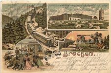 Gruss vom Brocken - Litho