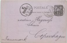 Ganzsache France 1890