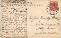 Karte handgemacht mit Briefmarken