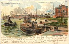 Gruss aus Bremerhaven - Litho