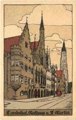 Landshut - Rathaus und St. Martin