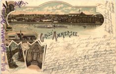 Beyerdiessen - Gruss vom Ammersee - Litho