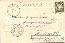 Tutzing - Litho - Prägekarte