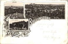 Gruss aus Ballenstedt 1894 - Litho - Vorläufer