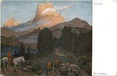 Künstler Ak Hans Thoma - Die Gralsburg