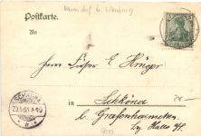 Naundorf mit Station Kämmerei Forst bei Freiberg - Litho
