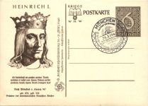 WHW - Hienrich I- Ganzsache