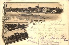 Gruss vom Ammersee - Schondorf - Litho