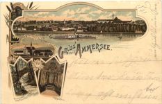 Gruss vom Ammersee - Bayerdiessen - Litho