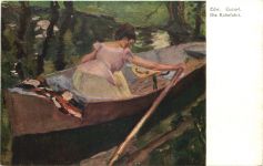 Künstler Ak Edw. Cucuel - Die Kahnfahrt