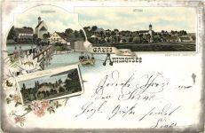 Gruss vom Ammersee - Litho - Utting Schondorf