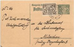 Ganzsache Grosshabersdorf 1919