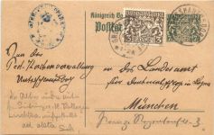 Ganzsache Grosshabersdorf 1919