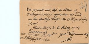 Ganzsache Grosshabersdorf 1919
