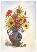 Blumen - Zinnien und Sonnenblume