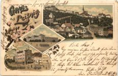 Gruss aus Leisnig - Litho