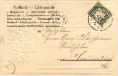 Erlangen - Kirchenplatz - Briefmarken - Prägekarte Litho