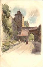 Rothenburg - Koboldzellerthor - Litho