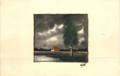 Künstler Ak Handgemalt