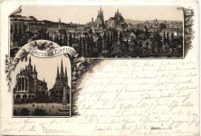 Gruss aus Erfurt - Litho 1895