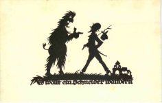 Scherenschnitt Künstler Ak A. M. Schwindt