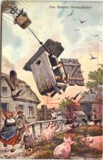 Künstler Ak Arthur Thiele - Des Bauern Himmelfahrt
