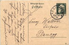 Ganzsache - Bahnpost 1912