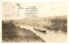 Panama Canal - Ships meeting in Culebra Cut