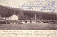 Gruss aus dem Isarthal - Brücke beim Fischerwirth