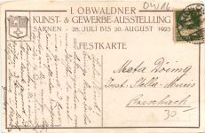 Sarnen - 1. Obwaldner Kunst & Gewerbe Ausstellung 1923