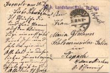 Sinceri Auguri - Prägekarte - Feldpost KuK Landsturm