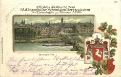 Minden - 58. Sängerfest der Vereinigten Norddeutschen Liedertafeln - Litho