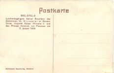 Bielefeld - Leichenbegängnis Seiner Excellenz Geheimrat Dr. Hinzpeter 1908