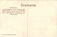 Bielefeld - Leichenbegängnis Seiner Excellenz Geheimrat Dr. Hinzpeter 1908