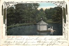 Gruss aus Hagen - Schwanenteich im Stadtgarten