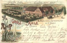 Gruss aus Ahle bei Bünde in Westfalen - Litho