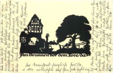 Scherenschnitt - Am Brunnen vor dem Tore
