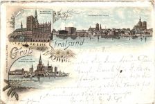 Gruss aus Stralsund - Litho - 1895