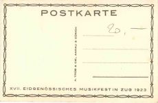 Zug - XVII Eidgen. Musikfest 1923