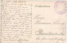 Schloss Chatllon bei Cirey - Feldpost