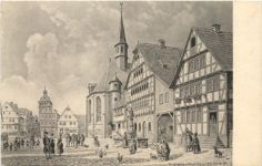 Marktplatz von Lauterbach um 1745