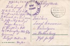 WW1 - Wie könnt ich dein vergessen - Feldpost